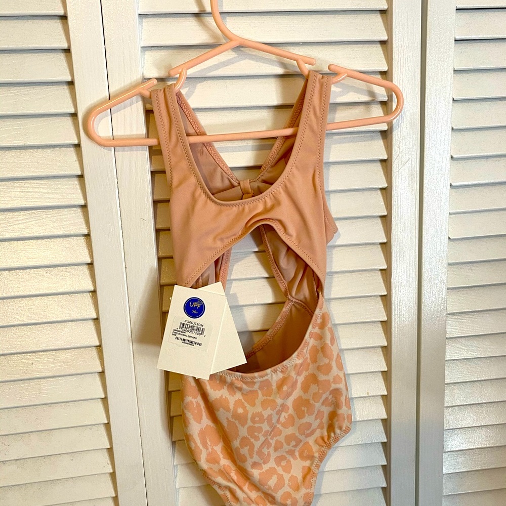 NWT Something Navy one piece cut out 24 M